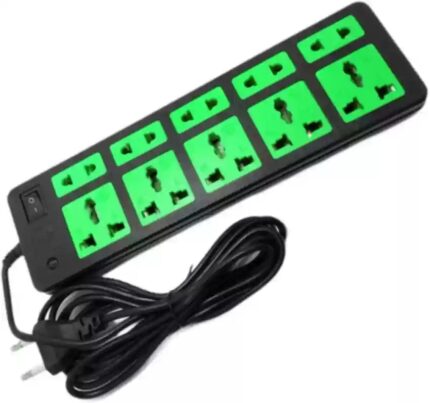 ELECTRIC BOARD MULTI PLUG 10 socket 3m with 2 pin night lamp 10 Socket Extension Boards